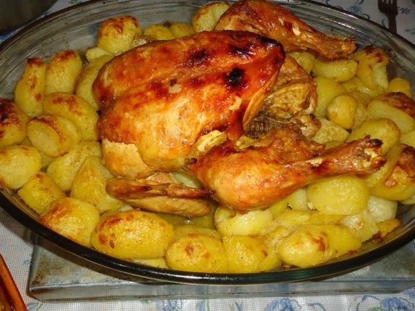Poulet rôti au pommes de terre